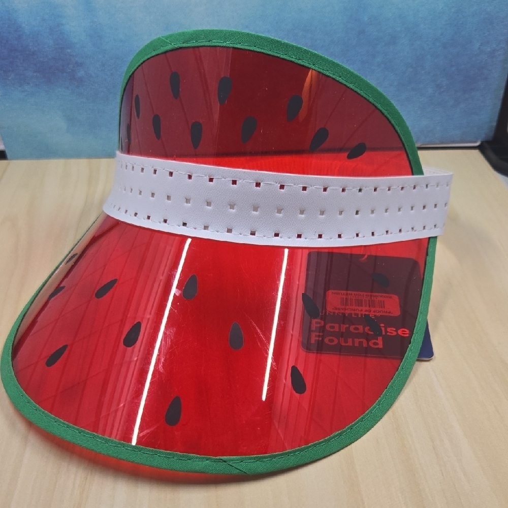 Red Watermelon Sun Visor - Picture 4 of 5